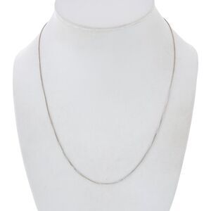 0.9mm Box Chain Necklace | Estate Sterling Silver 925 | 18"